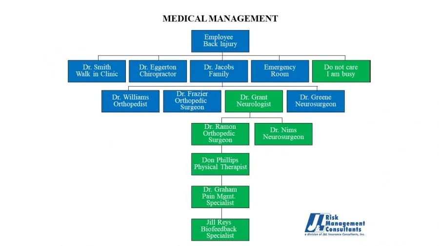flowchart of workers comp medical provider networks example