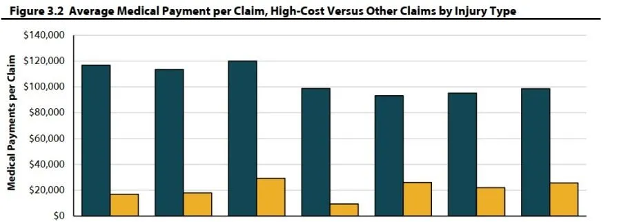 WCRI back chart for adjusters risk managers and safety